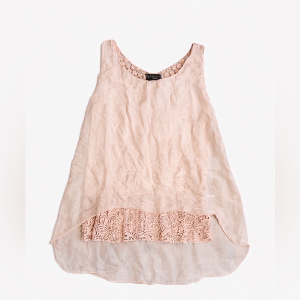 Bella Amore Blush Lace-Trim Sleeveless Camisole
